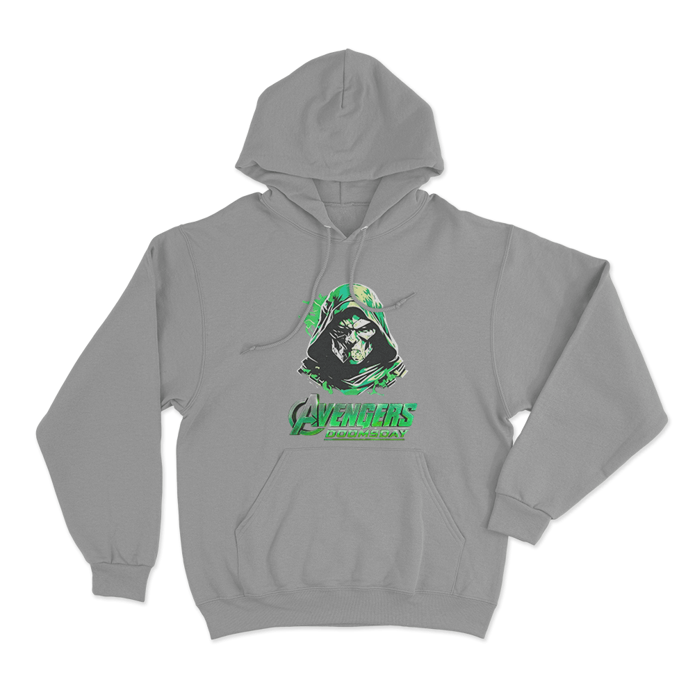 Avengers Doomsday Doctor Doom Portrait Unisex Hoodie Grey Avengers Doomsday Doctor Doom Portrait Unisex Hoodie Grey