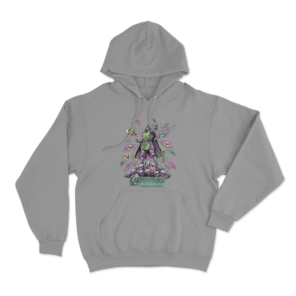 Avengers Doomsday Doctor Doom Victory Unisex Hoodie Grey Avengers Doomsday Doctor Doom Victory Unisex Hoodie Grey