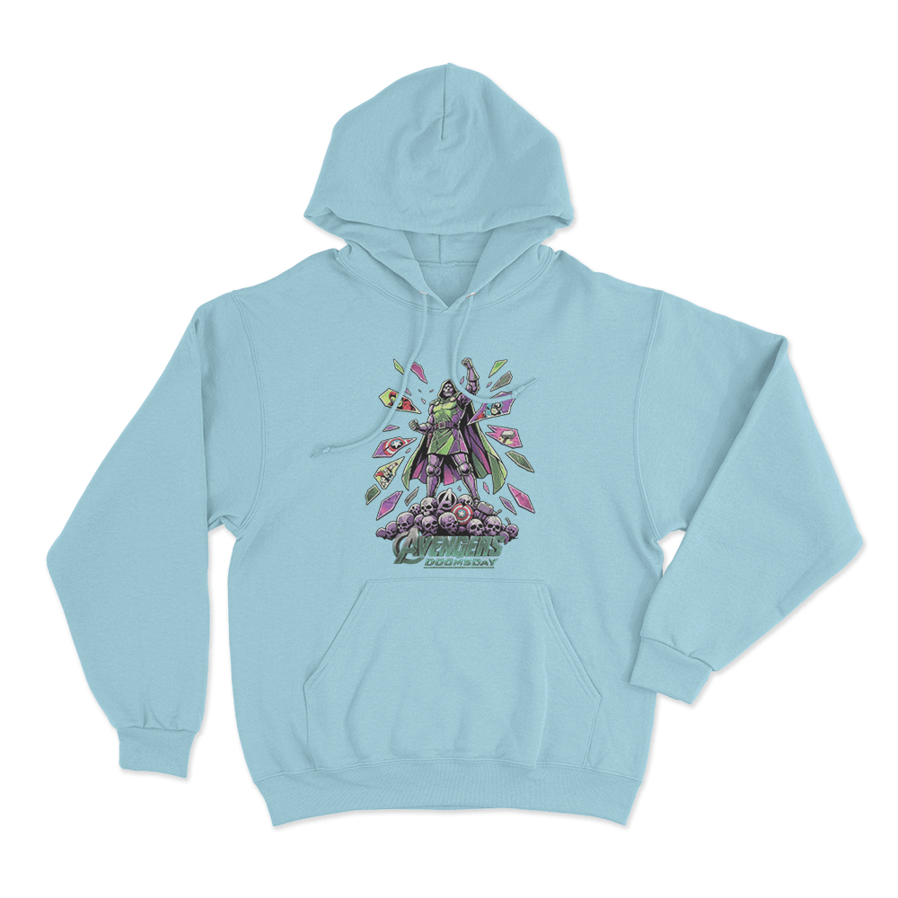 Avengers Doomsday Doctor Doom Victory Unisex Hoodie Sky Blue Avengers Doomsday Doctor Doom Victory Unisex Hoodie Sky Blue