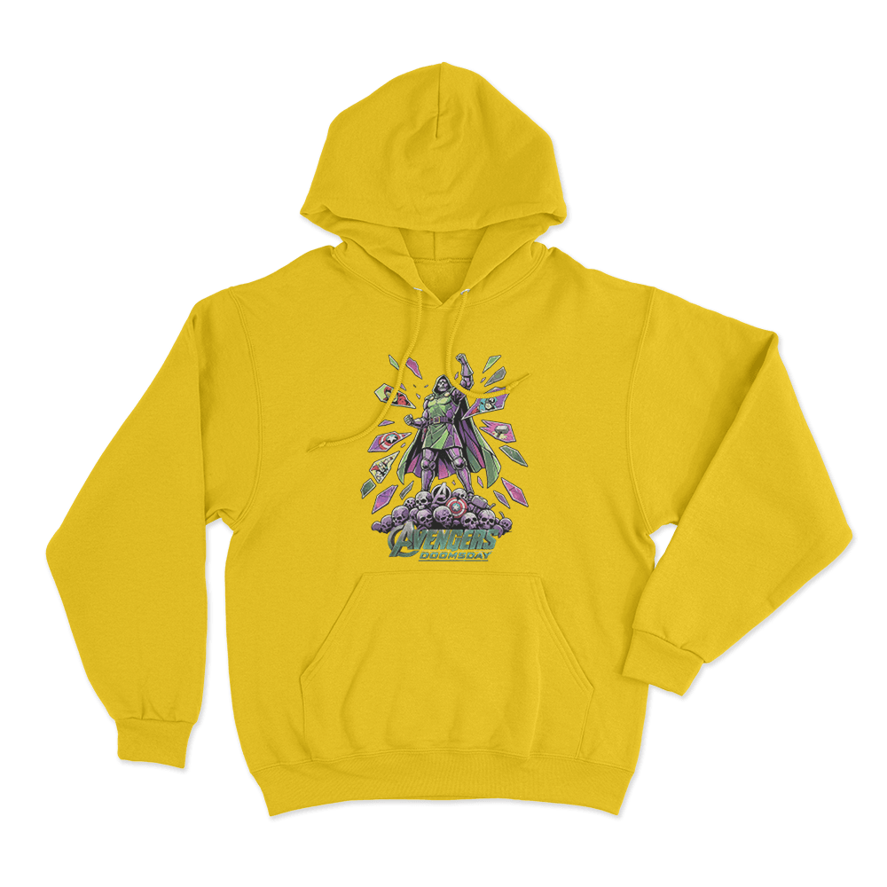 Avengers Doomsday Doctor Doom Victory Unisex Hoodie Yellow Avengers Doomsday Doctor Doom Victory Unisex Hoodie Yellow