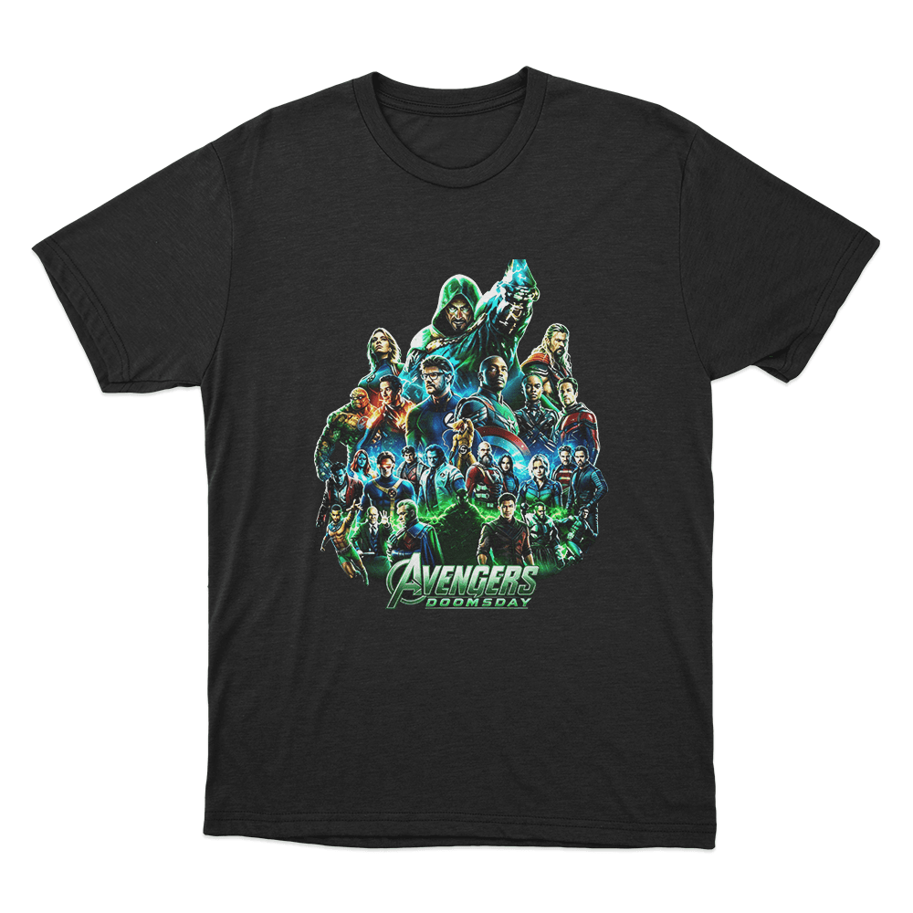 Avengers Doomsday Heroes Assemble Unisex T Shirt Black Avengers Doomsday Heroes Assemble Unisex T Shirt Black