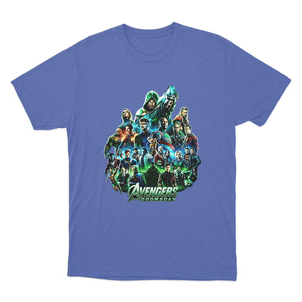 Avengers Doomsday Heroes Assemble Unisex T Shirt Blue Avengers Doomsday Heroes Assemble Unisex T Shirt Blue