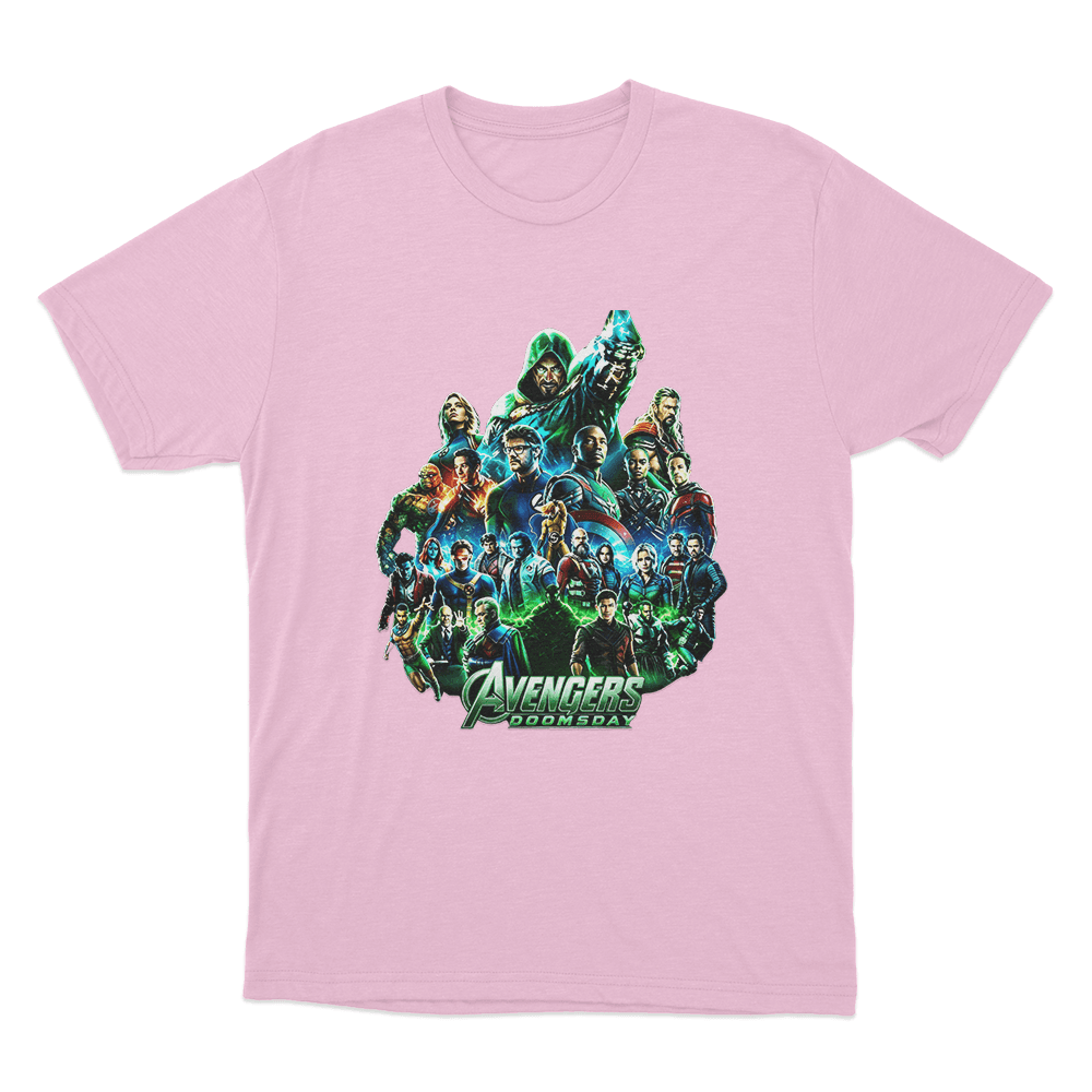 Avengers Doomsday Heroes Assemble Unisex T Shirt Pink Avengers Doomsday Heroes Assemble Unisex T Shirt Pink