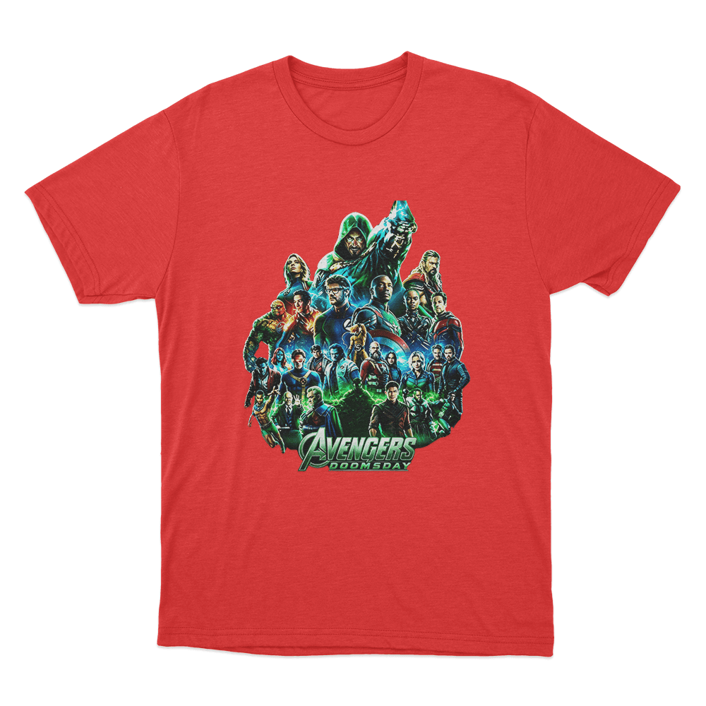 Avengers Doomsday Heroes Assemble Unisex T Shirt Red Avengers Doomsday Heroes Assemble Unisex T Shirt Red