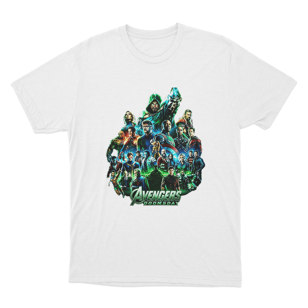 Avengers Doomsday Heroes Assemble Unisex T Shirt White Avengers Doomsday Heroes Assemble Unisex T Shirt White