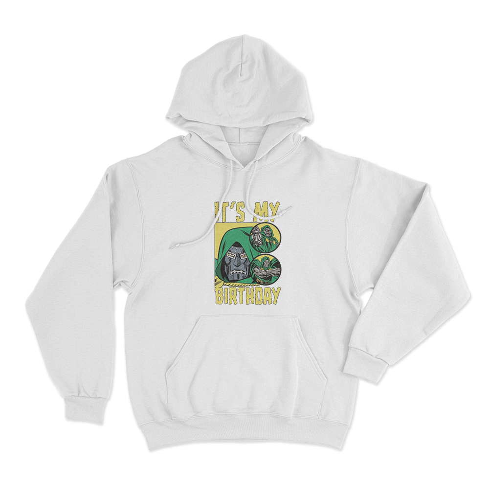 Doctor Doom It's My Birthday Unisex Hoodie White Doctor Doom Its My Birthday Unisex Hoodie White